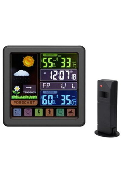 Hama "Premium" Weather Station with LED Colour Display and USB Charging Function
