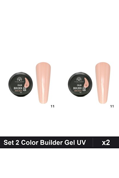 Makeup Set 2 Color Builder UV Gel 15g Global Fashion, Creme Brûlée Shade, Nai...