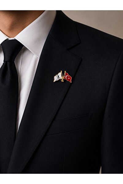 Pinkar Studio Atatürk ve Türk Bayrağı Broş/Pin