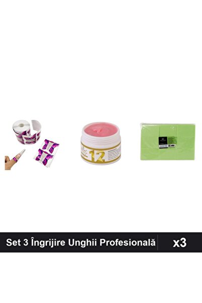 Makeup Set 3 Îngrijire Unghii - Sablon Fluture 10buc, Gel Constructie UV LED ...