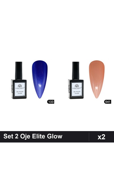 Makeup Set 2 Oje Semipermanente Global Fashion Elite Glow 15ml, Nuante 133 04...