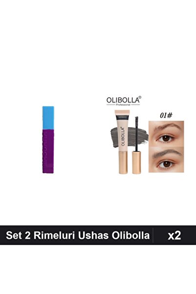 Makeup Set 2 Rimeluri Ushas Negru și Olibolla #01 Espresso, Machiaj Ochi și S...