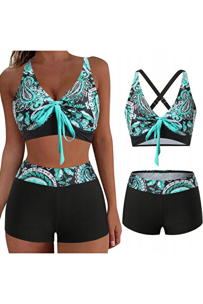 SNM Two Piece Swimsuit Set, 3Xl, Cover-Up Top, Shorts-Cut Bottom, Wide Straps...