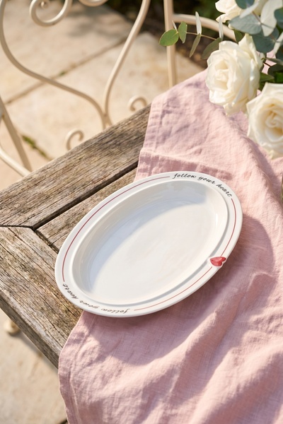 ACAR Cuore Porcelain Oval Plate - 30 cm