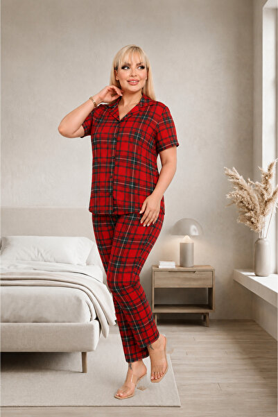 BALİS PİJAMA Women's Bamboo Fabric Oversized Soft Textured Quality Comfortabl...