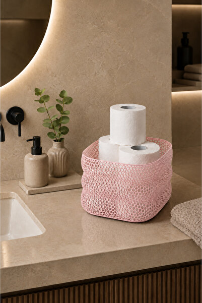 Arvella Studio Decorative Multi-Purpose Bathroom Basket |   Modern Design Tow...