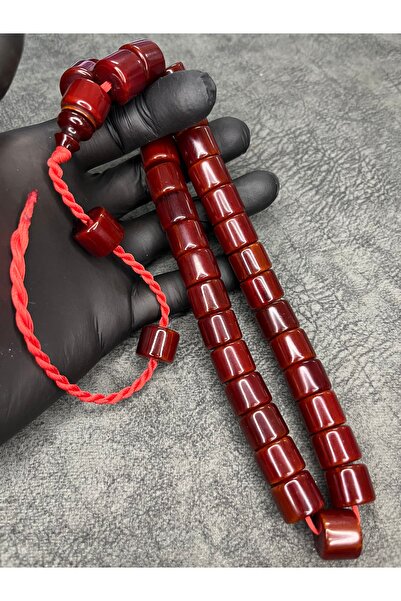 Mos Tespih Oturtturma İmameli Cut Large Size High-End Collectible Crimped Amb...