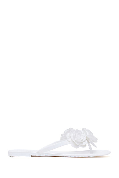 Derimod Women's White Floral Jelly Slippers 26Sfe4976Pv