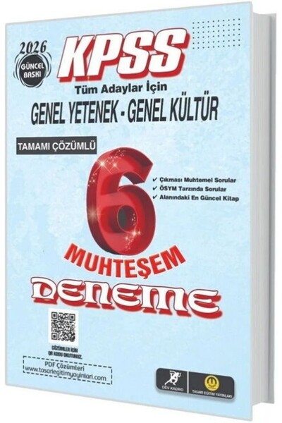 Tasarı Yayınları 2026 KPSS Genel Yetenek Genel Kültür Muhteşem 6 Deneme