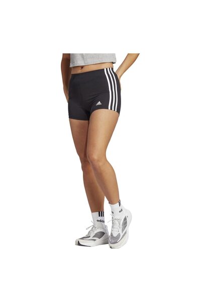 adidas Femei& # x27;s Essentials Șorturi cu 3 dungi din jerseu simplu XS