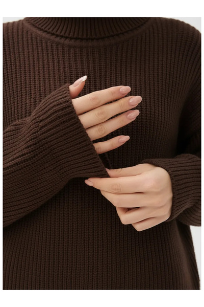 POİNE Selanik Knitted Turtleneck Oversize Sweater