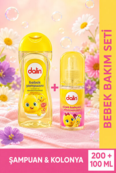 Dalin Bebek Şampuanı 200 ml + Çiçek Bahçesi Bebek Kolonyası 100 ml 2'li Set