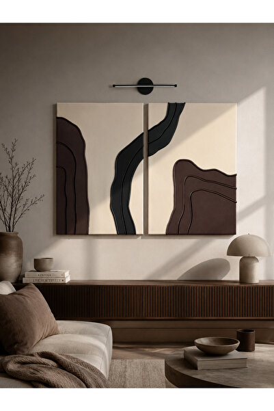 WUNİT Pinterest Modern Dekoratif 3D El Yapımı Kabartmalı Tablo 2 Adet