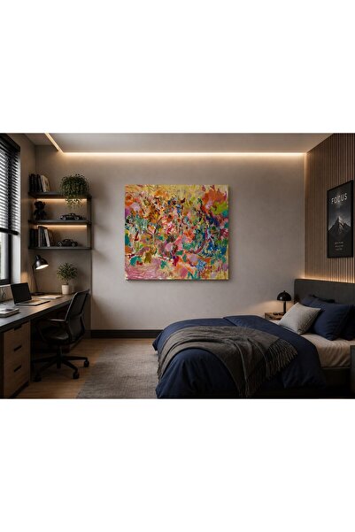 Mgi Design Tablou abstract pe pânză Color Explosion – Decor de perete cu artă...