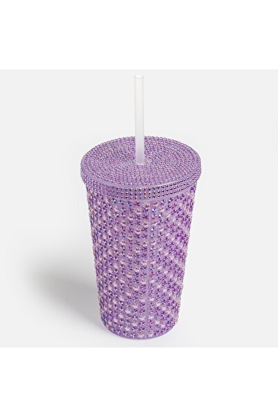 Zumzeria Purple Plastic Diamond Cup 470ml