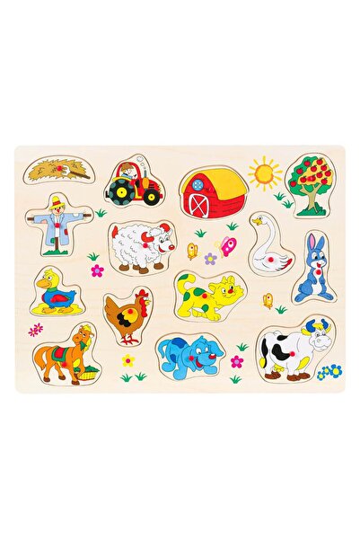 Zumzeria Wooden Farm Animals Puzzle (14 pieces) - 40x30cm