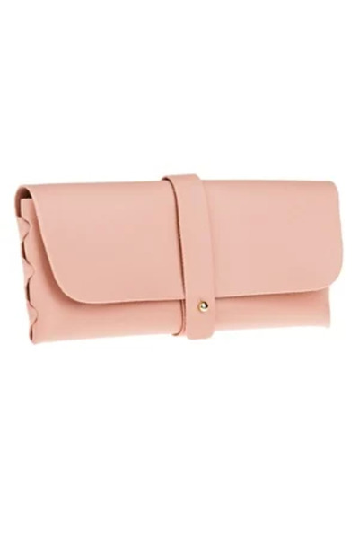 OEM Pink Tube Pencil Case with Golden Clasp 20x1.5x8cm