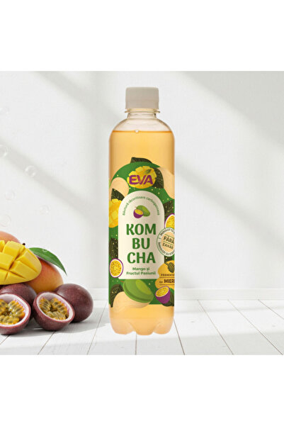 EVA Kombucha – Mango si Fructul Pasiunii - 100% - 500ml