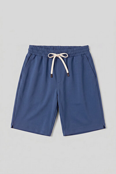 TOMMY LIFE Petrol Standard Fit Basic Men's Shorts with Back Pocket - 81314