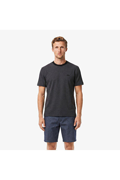 Lacoste Erkek Relaxed Fit Bisiklet Yaka Siyah T-Shirt