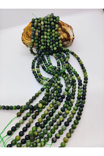 best bioenerji taş terapi Jade Natural Stone String 8mm Certified Aaa Quality...