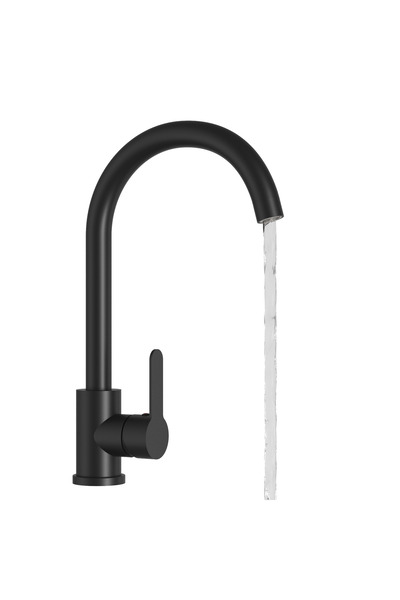 Granitan Prestige Kitchen Faucet, Black, Rotating Spray, 330mm