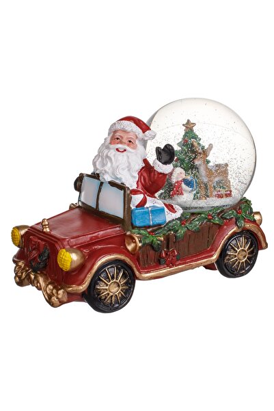 Zumzeria Christmas Decoration Truck with Musical Snow Globe featuring Santa C...
