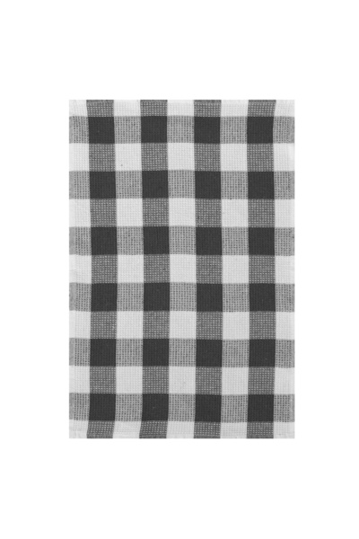 Zumzeria White Kitchen Towel with Gray Checks 60x40cm