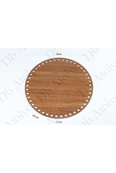 Db Atölye Ø20 Rattan Tepsi Altlık Desenli Ceviz Renk - Rattan Taban Plakası -...