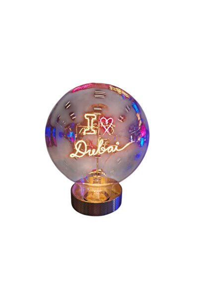 MITB I LOVE DUBAI LED Glass Bulb Decorative Light 70×110mm