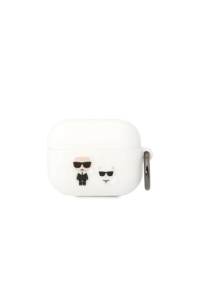 Karl Lagerfeld KLACAPSILKCW Apple AirPods Pro cover white Silicone Karl & Cho...