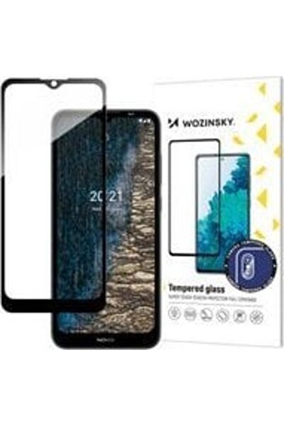 WOZINSKY Sticlă securizată cu adeziv integral Nokia C20/C10, acoperire comple...