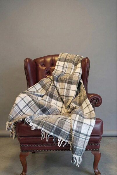 Çeyiz Diyarı Cotton Touch Single 130X170 cm Tv Blanket Cream Beige