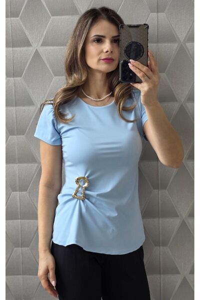 GLAMSI Tricou din lycra cu broșă detașabilă