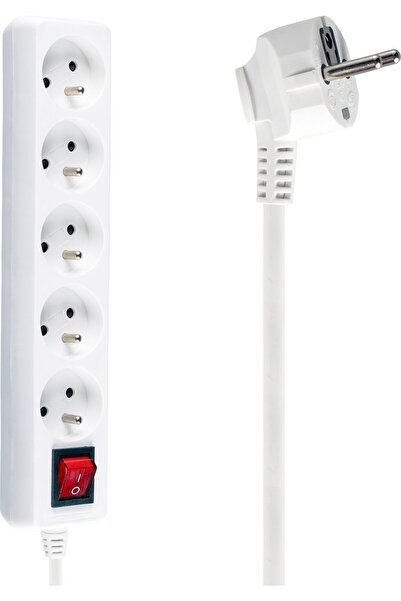 Libox power strip 5 sockets 5 m white (LB0085-5)