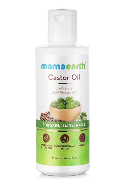 Mamaearth زيت الخروع لبشرة وشعر وأظافر أكثر صحة 150 مل
