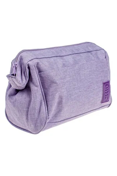 Zumzeria Purple Cosmetic Bag with Fixed Opening Patch "CHIC" 25x12x19.5cm