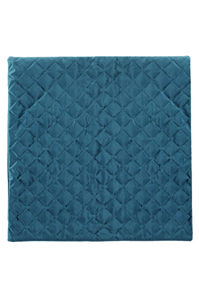OEM Blue Velvet Decorative Pillow Cover with Diamond Relief Pattern 45x43cm
