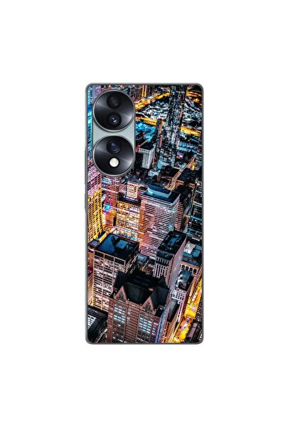 OEM Husa compatibila cu Honor 70 Silicon Gel Tpu Model Night City