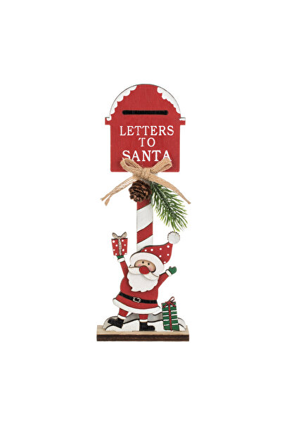 Zumzeria Wooden Decoration Santa Claus with Mailbox "Letters to Santa" 22cm