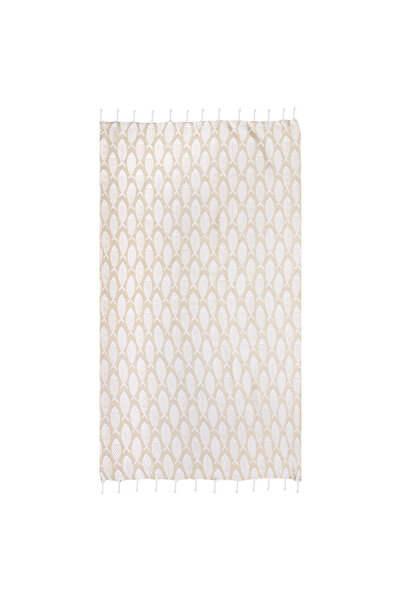 Zumzeria Prosop de plajă bej cu model de pești 180x100cm