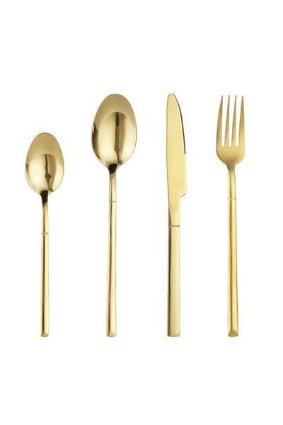 Sunhome 4 Piece Stainless Steel Cutlery Set Gold