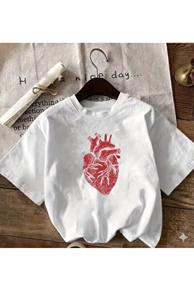 LELVANİ ΜΠΛΟΥΖΑΚΙ UNISEX ΜΕ ΣΤΑΜΠΑ ΚΟΚΚΙΝΗ ΚΑΡΔΙΑ ΚΑΙ ΛΑΜΠΕΡΟ ΛΑΙΜΟΥ ΠΟΔΗΛΑΤΟΥ