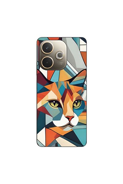 OEM Husa compatibila cu Oppo A5 Pro Silicon Gel Tpu Model Cubic Cat Art