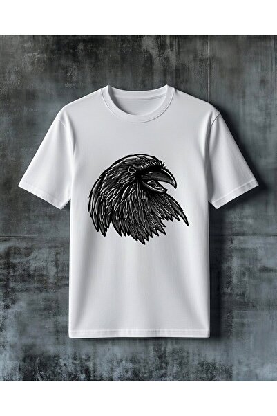 COMVİCHO Eagle Print Printed Oversize T-Shirt