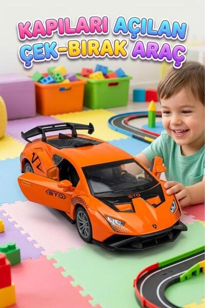 Tıfıl Toys سيارة لامبورغيني سوبر سبورت بطول 12 سم قابلة للفتح من الداخل، لعبة...