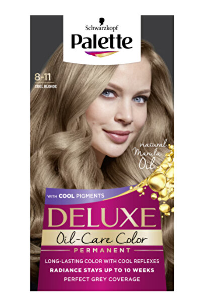 Schwarzkopf Palette Deluxe 8-11 Cool Blonde Permanent Hair Dye, 130 ml