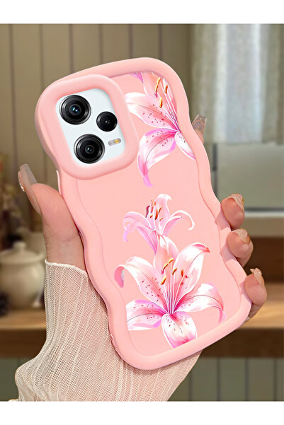 ucuc Redmi Note 12 Pro 5G Uyumlu Pembe Silikon Kılıf Kamera Korumalı Darbe Em...