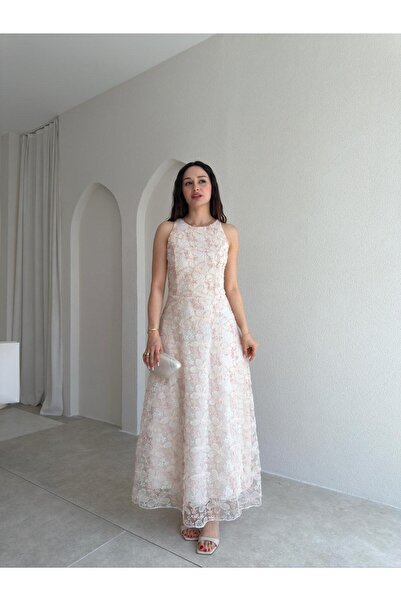 Mooi Butik فستان ماكسي مارغاو 0987 - بودرا