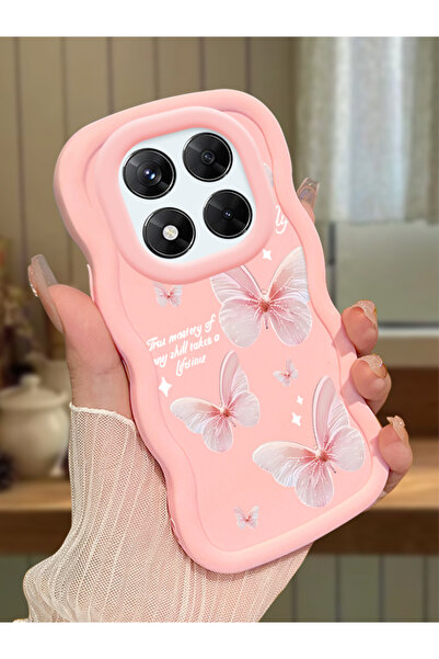 ucuc Redmi Note 14 Pro 4G Uyumlu Pembe Silikon Kılıf Kamera Korumalı Darbe Em...